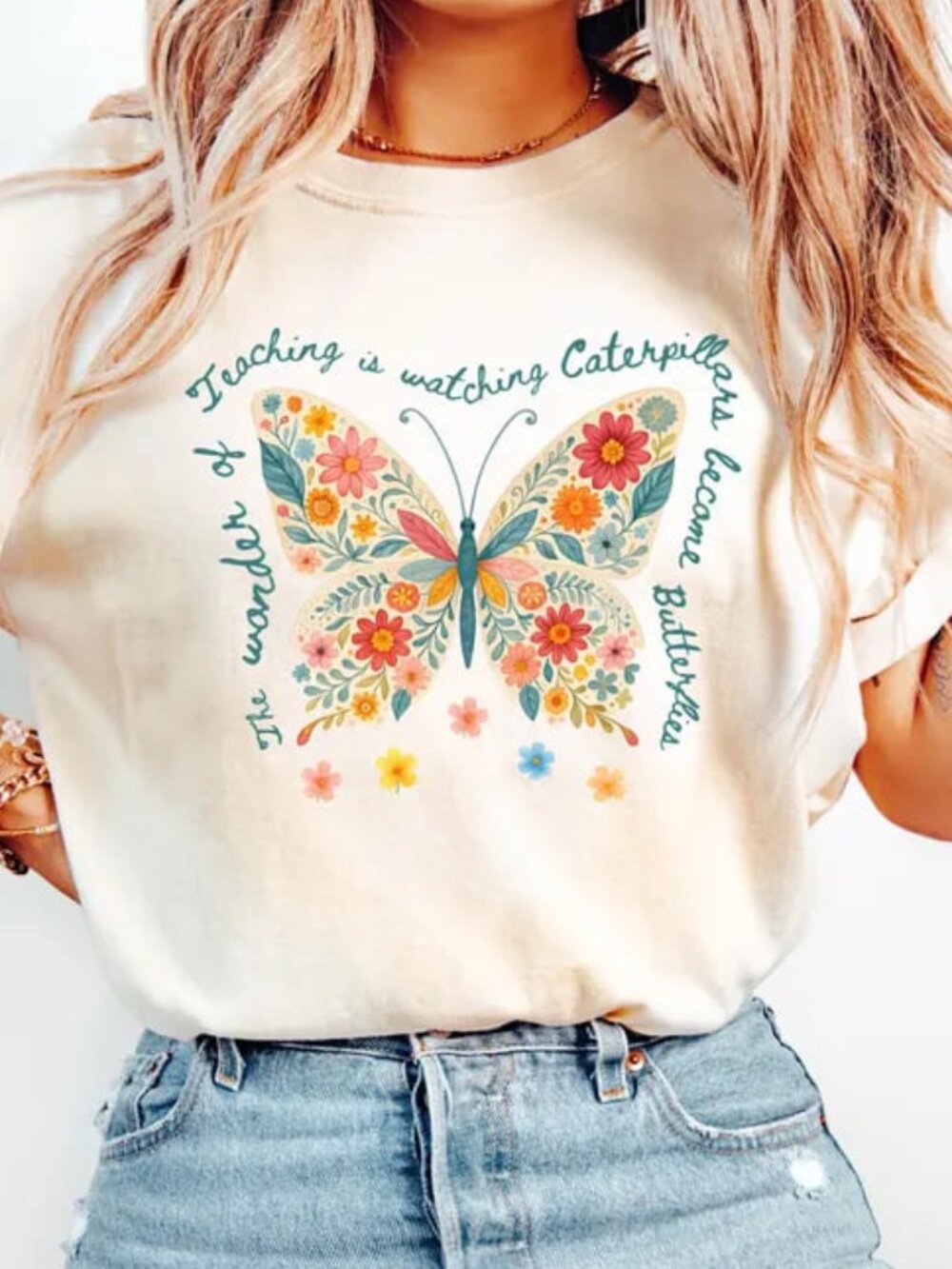 Floral Teacher Shirt, Teaching Tee, Gift For Back To School